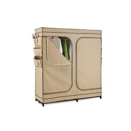 Honey-Can-Do Honey-Can-Do WRD-01272 60 Inch Double Door Storage Closet With Shoe Organizer WRD-01272
